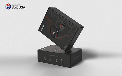 Earphone Box 3d animation branding custom boxes custom packaging earphone box graphic design logo motion graphics retail boxes ui