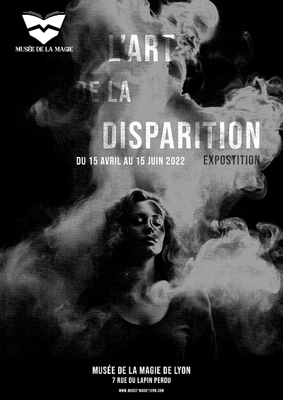 The art of disappearance. graphic design magic poster