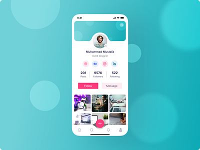 Daily UI Challenge 06 User Profile Screen 006 android app challenge clean conce daily design ios minimalist mobile mustafa profile screen seamless simple ui user user profile ux