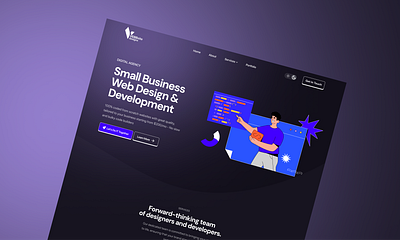 Digital Agency | Homepage dark mode digital agency digital website homepage landing page