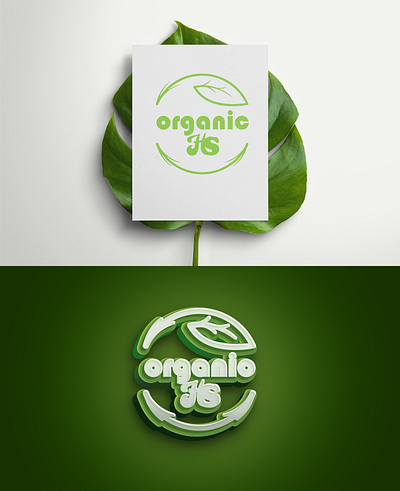 Organic logo art brand logo branding customized logo design graphic design h logo hs logo hslogo illu illustration illustrator leaf with circle logo organic logo organiclogo s logo vector