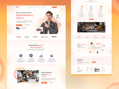 Digital Marketing Agency Website Design agency service design digital marketing landing page marketing ui ux uxui web website website design