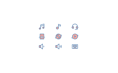 Daily UI 055 - Icon Set 055 app beat branding dailyui design figma graphic design icon illustration logo music noise set sound ui ux
