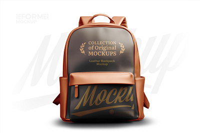 Leather Backpack Mockup design mock up mockup package packaging psd rucksack template