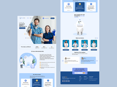 Dental Clinic👩‍⚕️ dental clinic dental web dentist desktop design doctor web graphic design ios design new desktop teeth ui uiux design web design web for doctor