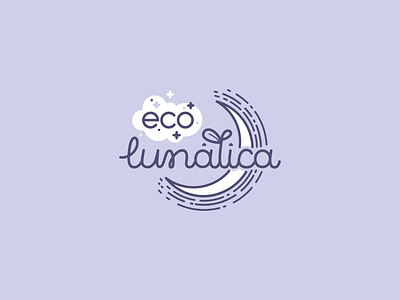Branding for Ecolunatica brand branding design digital planner graphic design illustrator logo moon planner purple