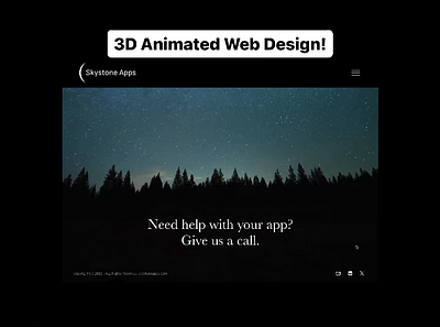 3D Animated Web Design, Skystone Apps 3d 3danimation 3dwebdesign animatedweddesign animation design figma ui uidesigner uiuxdesigner ux uxdesigner webdesign