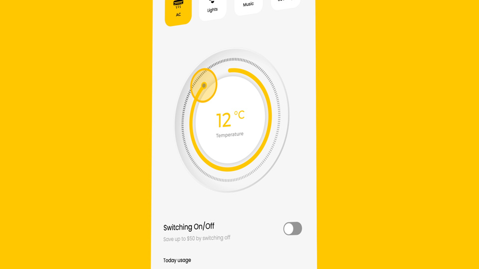 Domoti animation app domotic motion design motion graphics smart smart home ui