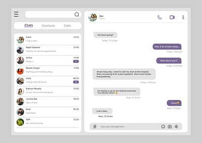 DailyUI #013 Direct Messaging figma graphic design ui uichallenge uidesign