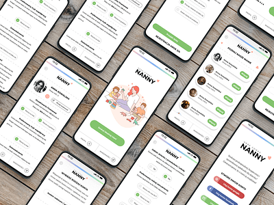 Here comes Nanny - app for parents and nannies app application branding mobile mobile app mobile application mobile design nanny ui ux design uxui