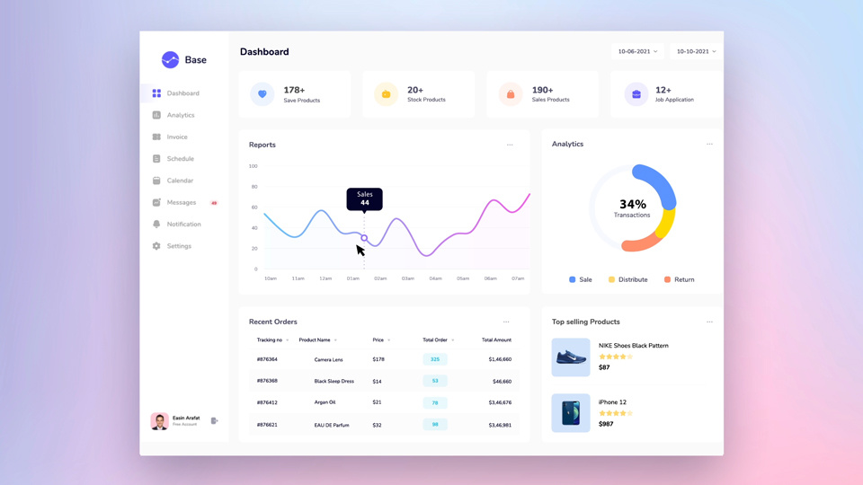 Base SAAS tool after effects animation app dashboard design motion design motion graphics tool ui website