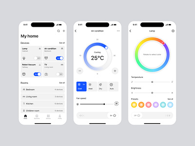 Smart Home design design library figma guidelines illustration ios iot mobile application smart home technology typography ui