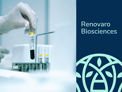 Renovaro Biosciences Identity🔬 biology dna graphic design idenity logo medicine science