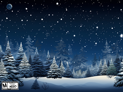 Winter Wonderland - #ProcreateArt | #MadeByMELO digital art holiday illustration madebymelo procreate procreate brushes snow winter