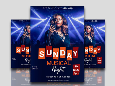 Musical Flyer Design banner design branding colorful design colors design design banner design flyer designing flyer flyer design flyerdesign graphic design illustration musical new trends newflyer poster poster design sunday flyer trendy