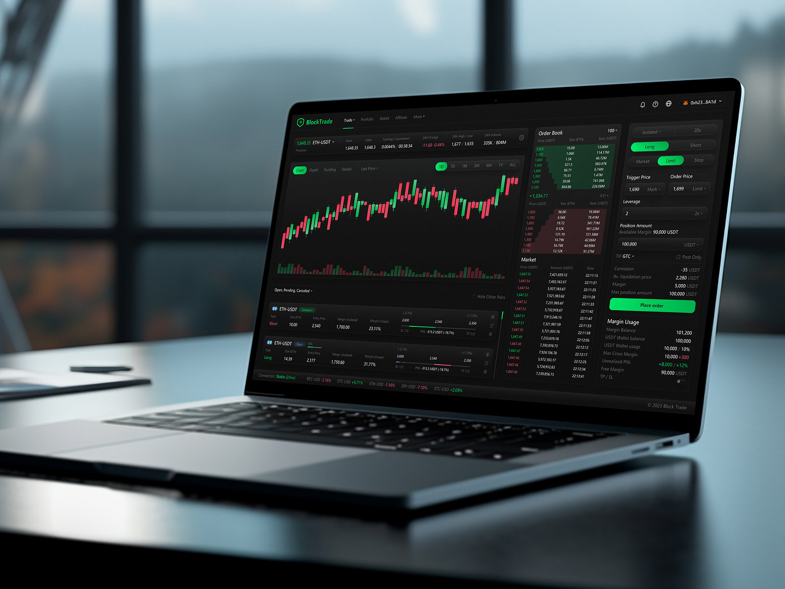 BlockTrade App Cryptocurrency Trading Terminal Admin Dashboard by
