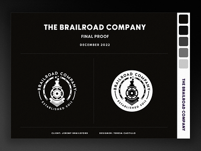 The Brailroad Company Logo acting branding logo railroad theater