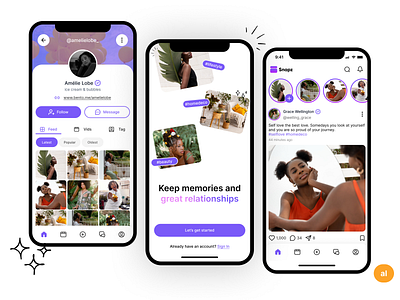 Social Media App - Concept Filter feed aesthetic album chat app clean ui concept feed feed ui filter instagram mobile ui photo sharing pictures product design profile ui social media stories ui ui design ux design