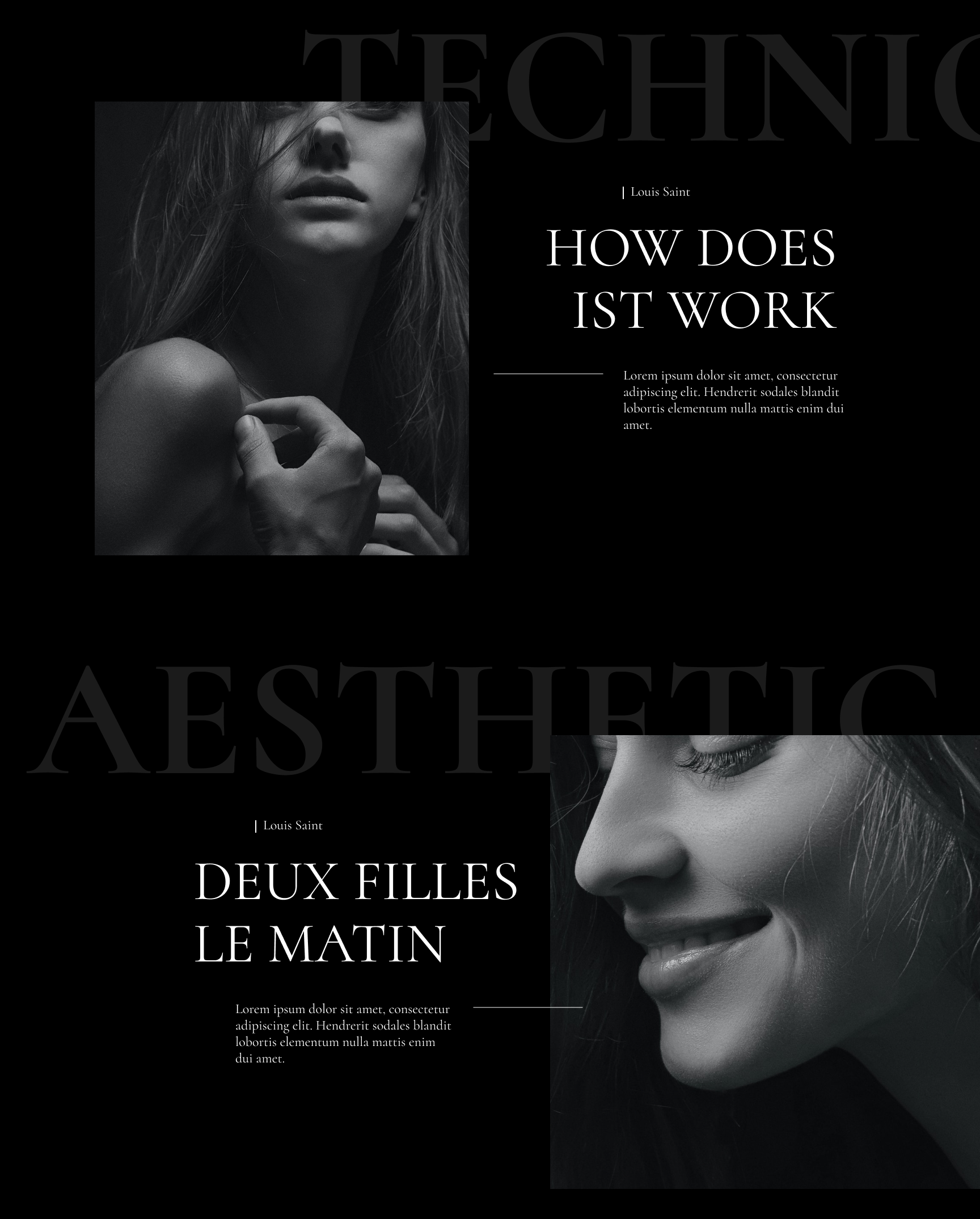 Example of Website Design Per Page