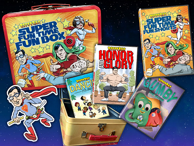 Super Fun Time Fun Box branding design drawing dvd illustration lunchbox mst3k package design product design rifftrax
