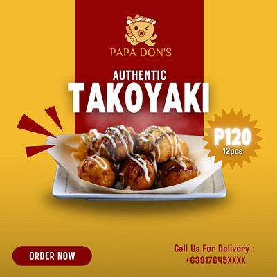 Papa Don's Takoyaki graphic design