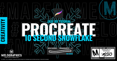 Procreate Perfect Snowflake & Stamp Brush Tutorial | #MadeByMELO custom brush demo digital art how to learn to draw madebymelo procreate procreate brush tutorial