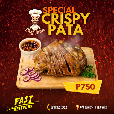 Chef John's crispy pata graphic design