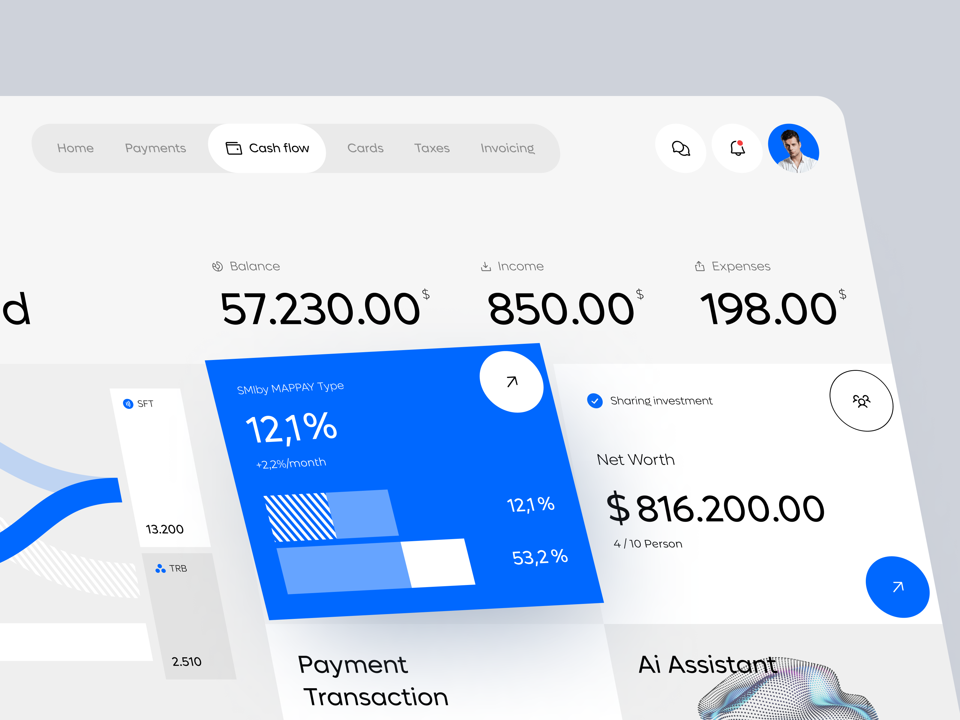 Mappay - Finance and Analytics Business Platform analytics chart clean dashboard dashboard design design finance interface investment product simple statistic ui ux