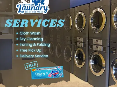 So fresh laundry design graphic design