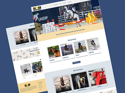 Horse breeding company website productdesign ui uidesign ux uxdesign