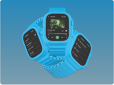 Smart Watch Music Player UI Design