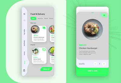 Food Delivery App app branding cocept design fooddelivery mobile ui ux