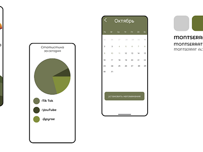 website for tracking screen time аня веб дизайн время дизайн зелёный мобильное приложение приложение уи