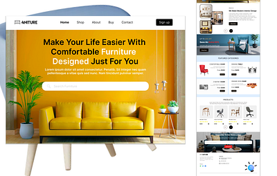 Furniture Website furniture ux