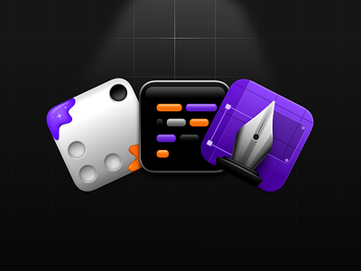 Skill Icons 3d app icon iconography illus illustration sketch app vector