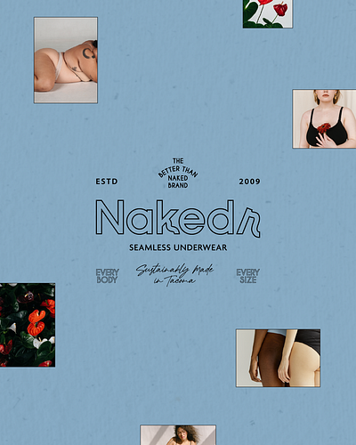 Nakedr Extended Logo brand design brand identity branding diversity diversity in design floral graphic design inclusive design logo logo design modern logo seamless underwear brand