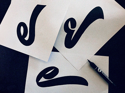 E authentic branding calligraphy custom e flow handlettering handtype identity lettering logo premium process script simple sketches type typography