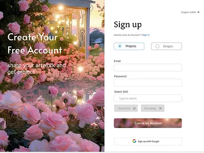 sign up / login page ui/ux adobexd figma graphic design login loginpage signin signinpage signup signuppage ui ux webdesign website