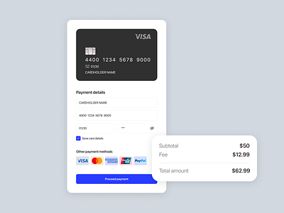 Credit Card Checkout #002 credit cart checkout mobile design uxui