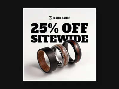 Wedding Band Social Ad ad ads clean design facebook ad instagram post marketing minimal rings sale simple social media social media graphic wedding