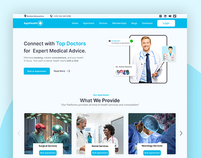 Top Doctor-Website Design app design branding graphic design illustration ui ui design ux website design