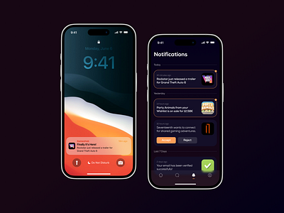 #49 DailyUI • Notification alert dailyui friendrequest gtavi ios list messages notification notifications rockstar uidaily