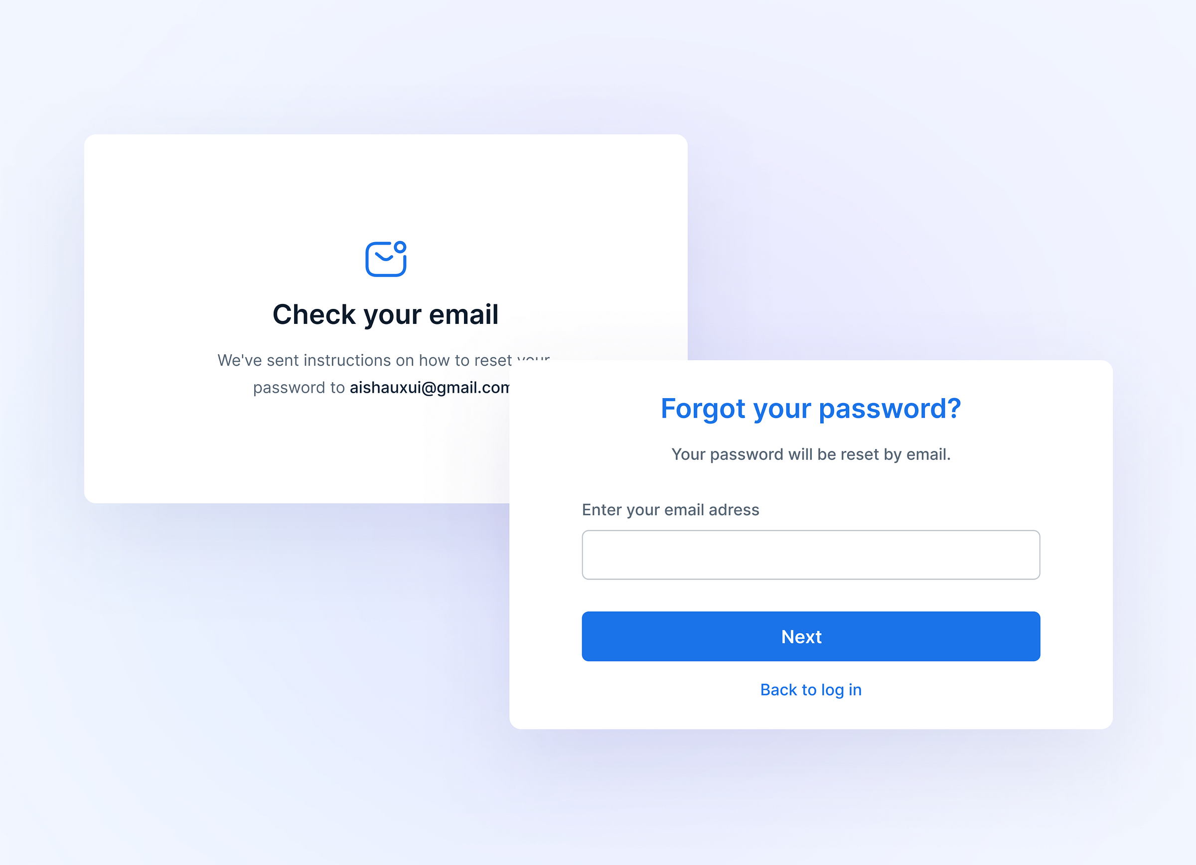 Reset Password And Verification Forgot Password User Flow Ui By Aisha Zeyn On Dribbble