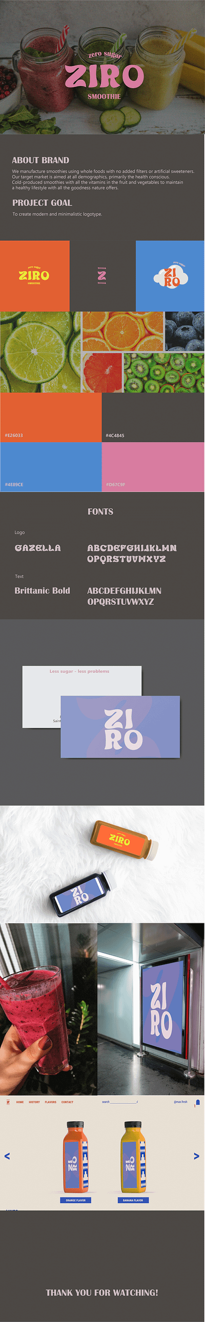 Ziro Smoothie | Logo Design branding graphic design logo ui