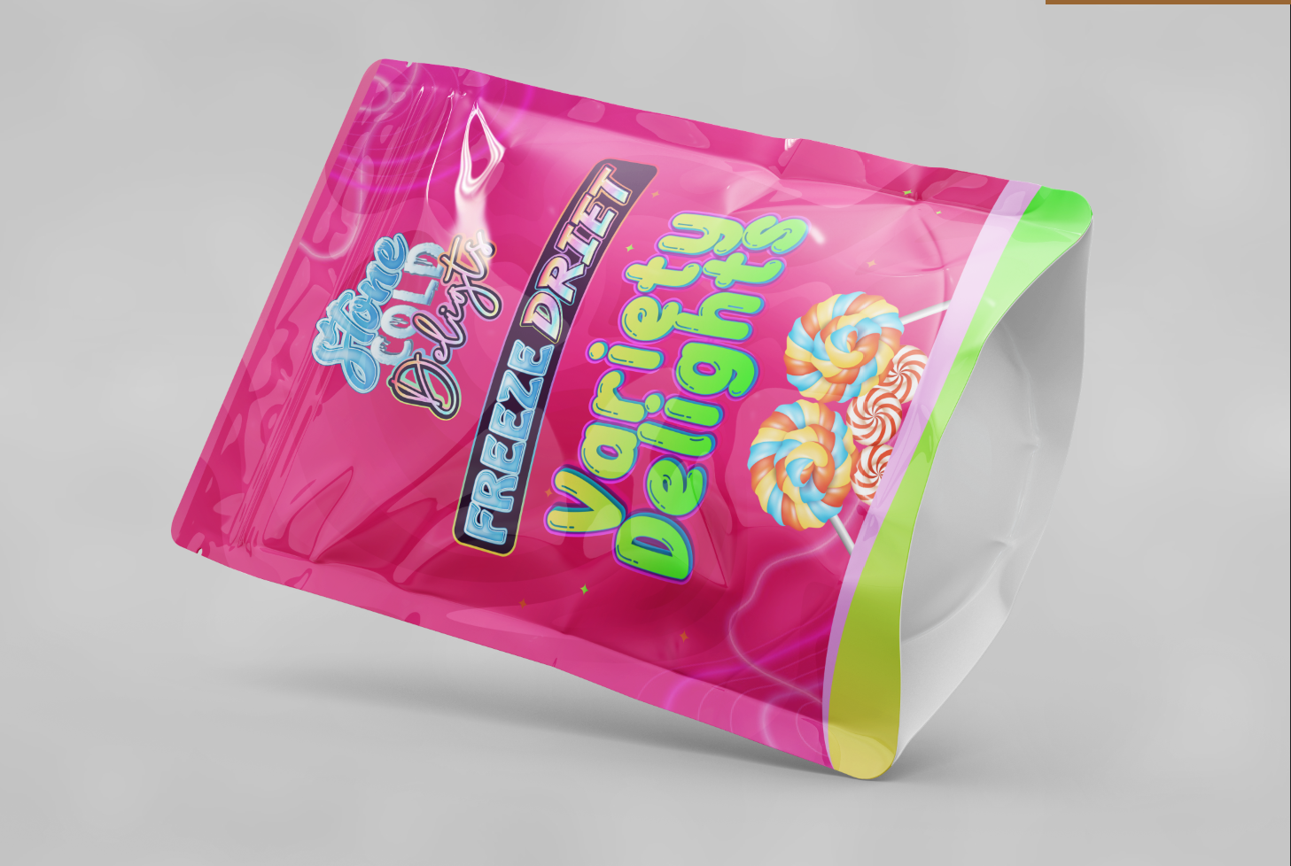 Freeze Dried variety delights label design candy label creative logo label labl logo logo design logo within 6 hours product label