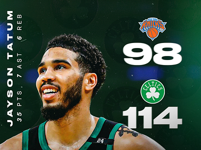 Final Score Graphic + Jayson Tatum Stats basketball bostonceltics celtics graphic design jaysontatum nba statistics