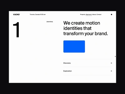 Vucko Services animation design interaction page salespage scroll services ui ux web