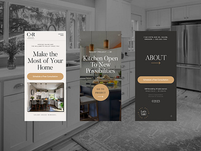 C&R - Mobile Screens graphic design ui ux visual design web website