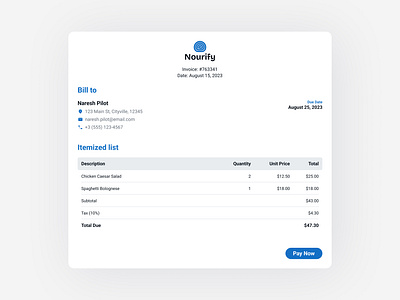 Daily UI Challenge | Invoice auto layout daily ui daily ui 46 daily ui challenge design figma figma auto layout invoice ui ui design