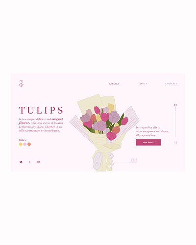 016- FLOWERS WEBSITE 🌷🌻🌺🌸🌼🌹 colors design flatdesign flowers illustration illustration art ui ux webdesign
